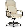 Elle Decor Rivendell AIR Lumbar Ergonomic Faux Leather Swivel Executive Chair, Cream (60124-CRM)~#|#~35122944-1C09-4D02-91B576388DB9D533_sc7