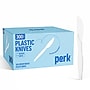 Perk Medium‑Weight Plastic Knives, 300 Count Bulk Disposable Knives for Everyday Meals & Events, White~#|#~351CAEB6-3222-472B-AE135FEF7060E967_sc7