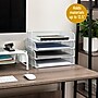 Mind Reader Metal Side Loading Stackable Letter Tray, White (DSTACK4-WHT)~#|#~35209056-37CE-4DB6-B4ACD79B142E9841_sc7