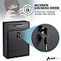 AdirOffice Wall Mounted Drop Box Indoor/Outdoor Interoffice Mailbox, Black (631-04-BLK)~#|#~35344357-7A5C-4963-8846E650744EE64D_sc7