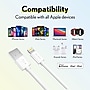 Overtime Apple MFi Certified Lighting USB 4 ft. Cable for iPhone/iPad/iPod Touch, White, 3/Pack (CE14541A)~#|#~35816F8F-6A47-4969-887FE6598BA5B238_sc7