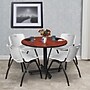 Regency 42-inch Round Laminate Table With 4 M Stacker Chairs, Gray (TKB42RNDCH47GY)~#|#~35943F1C-02B0-47B5-8216B83B76FEF206_sc7