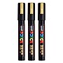 POSCA PC-5M Water Based Paint Marker, Medium Bullet Tip, Gold, 3/Pack (UBCPC5MGOLD-3)~#|#~35B463E7-8A1E-48DC-B1F74C765C5CB0FE_sc7