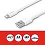 Staples TECH Lightning to USB-A Charging Cable, 6.6 ft., White (ST62331)~#|#~35BA2751-B792-4841-A61E9682632C5B0E_sc7