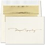 Customizable "Golden Sympathy" Sympathy Card, Blank Inside, w/ Gold Lined Ivory Taffeta Fastick Env, 100/Box~#|#~35DD7FF3-982F-44DD-BDBA3E21E8AA24B2_sc7