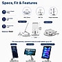 Uncaged Ergonomics 360° Swivel Adjustable Cell Phone Desktop Stand, Silver (SPS-Silver)~#|#~3618C571-1AB9-4595-A55728B9317725A0_sc7