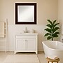 Amanti Art Coffee Bean Brown Frame Wall Mirror, 25.25" x 25.25" (A42674960863)~#|#~361B57D9-12BE-4285-83AEEF13D182C5C2_sc7