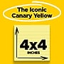 Post-it Super Sticky Notes, 4" x 4", Canary Collection, Lined, 90 Sheet/Pad, 12 Pads/Pack (675-12SSCP)~#|#~363311F3-75D9-4050-A33AB0EE53AD57F0_sc7