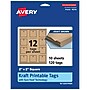 Avery 2" Blank Price & Merchandise Tags, Kraft Brown, 120/Pack (95316-KMT10)~#|#~363EAE69-C59A-41DA-8EA192A894EB6E99_sc7