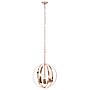 Lalia Home 3-Light 18" Adjustable Globe Hanging Metal and Clear Glass Ceiling LED Pendant, Rose Gold (LHP-3010-RG)~#|#~36476C89-9700-430B-BC845B4884D3CA79_sc7