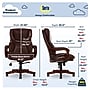 Serta Ergonomic Bonded Leather Executive Big & Tall Chair, 350 lb. Capacity, Rich Espresso (CHR200001)~#|#~365A2706-23ED-4C36-BF9608DFA1C2A719_sc7