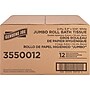 Genuine Joe Jumbo Jr Dispenser Bath Tissue Roll, 2-Ply, 3.30" x 500ft., White, 12 Rolls/Carton (GJO3550012)~#|#~3663C9EF-9702-488D-8946A2EE89F203A0_sc7