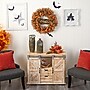 Nearly Natural Halloween Burlap Ribbon Wreath, 30" (W1194)~#|#~366578EF-44AB-4B9D-B868F06151BE8237_sc7