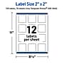Avery Laser/Inkjet Square Multipurpose Labels, 2" x 2", White, 120/Pack (S00-DKQ)~#|#~36719CB8-D7B4-4F90-BA1A36FF9EE4A6C5_sc7