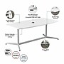 Bush Business Furniture 96W x 42D Boat Shaped Conference Table with Metal Base, White (99TBM96WHSVK)~#|#~3671B389-FDD2-4CDB-A06D3143AC1146E9_sc7