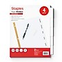 Staples Write & Erase Paper Divider, White, 5-Tabs, 4 Sets (13508/23175)~#|#~36724D3C-AED3-42CF-9F0D06097C8921B1_sc7