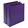 Samsill Fashion 2" 3-Ring View Binders, Purple, 2/Pack (SAMU86608)~#|#~3688E57D-D317-461B-9867EA1591E068A0_sc7