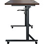 Lorell Shift 2.0 24"W x 60"D Foldable Training Room Table, Laminate, With Wheels, Mahogany/Black (LLR60760)~#|#~368B837D-D656-4373-A1585D555E5E9627_sc7
