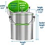 iTouchless 1.6-Gallon Indoor Compost Bin, Silver/Green (CB06OT)~#|#~369134AF-104A-4E94-ADA31EC169313982_sc7