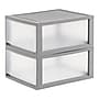 Iris Stackable Storage Drawer, Gray, 2/Pack (500256)~#|#~369ABA62-DBCC-42EA-BED353A0DAD25CE7_sc7