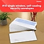 Staples #10 Security‑Tinted Window Envelopes, White, Self‑Seal Peel & Seal Closure, 500/Box~#|#~36CFAD5D-699D-4FBF-9F1431C9800B1085_sc7