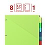 Staples Large Tab Plastic Insertable Pocket Dividers, 8-Tabs, Multicolor (ST62972)~#|#~36D3EA8E-B3EF-451A-9FDDE93AEFDFA777_sc7