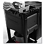 Rubbermaid Executive Janitor Cleaning Cart, 3 Shelf, 8", 4" Caster, 21.8" x 46" x 38", Black~#|#~36DF2A97-274E-40DA-B7BCE9452BCF94A0_sc7