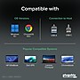 Plugable 4K USB 3.0 & USB-C to DisplayPort and HDMI Dual Monitor Adapter, Male to Female, Black (USBC-6950U)~#|#~37073E20-9914-4D7B-B943CE0263DD98CF_sc7