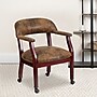 Flash Furniture Bomber Mid Back Luxurious Conference Chair With Casters, Jacket Brown~#|#~3709656A-8FA5-4595-8482772096DC266B_sc7