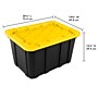 Sterilite 27 Gallon Industrial Garage Tote with Snap-on Lid, Plastic, Yellow/Black, 6/Carton (50659Y06)~#|#~370EF042-A540-4AEA-8CDB97B3131CAE59_sc7