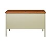 Lorell Fortress 45.5"W Office Desk, Putty/Oak (LLR66947)~#|#~371521B3-5F4B-48FC-BB43DF4C10124DF9_sc7