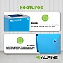 Alpine Industries Steel Recycling Bin with Square Open Lid, 29 Gallon, Blue (ALP4450-KIT-BLU-S-RE)~#|#~3732C9A9-EF1F-4470-B230137E0F9E8E31_sc7