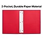 Staples 10% Recycled Smooth 2-Pocket Paper Presentation Folder with Fasteners, Red, 10/Pack (13390-US)~#|#~3735375F-DF94-4686-8BFF24AF3B433E6E_sc7