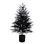 Nearly Natural Artificial Halloween Real Touch Black Norfolk Pine Christmas Tree, 5' (T5243)~#|#~377D33A9-2923-4A58-BA9D7EBF6994C285_sc7