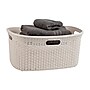 Mind Reader 10.57-Gallon Laundry Basket with Handles, Plastic, Ivory (40LBASK-IVO)~#|#~378D7037-F218-4237-B3F9F601A810C08B_sc7