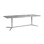 Bush Business Furniture 96W x 42D Boat Shaped Conference Table with Metal Base, Platinum Gray (99TBM96PGSVK)~#|#~37966F6D-C2B3-4AD2-9A71733C74E234C9_sc7