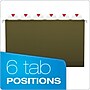 Pendaflex Ready-Tab Hanging File Folders, 6-Tab, Legal Size, Standard Green, 25/Box (PFX 42591)~#|#~380624C5-C1F6-46EF-ACB90B8B611FDB58_sc7