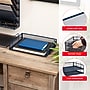 Staples Metal Mesh Side Loading Stackable Letter Tray, Letter Size, Navy Blue, 2/Pack (ST63840)~#|#~381C6F6E-9054-4C1A-825D194B9AC6CBDD_sc7