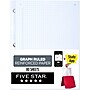 Five Star Reinforced Graph Paper, 8.5" x 11", 3-Hole Punched, 80 Sheets/Pack (170122/170036)~#|#~3829FB71-74BE-433C-A04DA60F6D5B8661_sc7