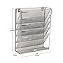 Mind Reader 5-Pocket Metal Mesh Mountable Wall File, Letter Size, Silver (MAGSTACK-SIL)~#|#~383B3D9A-308E-469A-927816082362654C_sc7