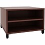 Lorell 24"W x 24"D Laminate Square Reception Table with Storage, Mahogany (LLR69200)~#|#~385829B3-BAA7-40DE-9ABF9AD14DEB40FE_sc7