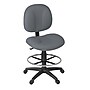 Regency Comfort Series Armless Fabric Drafting Chair with Footrest and Lumbar Support, Grey (105-DK-GY)~#|#~388DDA1C-F0EC-4B57-BFD9DF0CC1B3B6D3_sc7