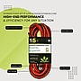 GoGreen Power 15' Indoor/Outdoor Extension Cord, 16 AWG, Orange (GG-13715)~#|#~38BFEC77-51C8-4187-BFD5C8142C9E18D1_sc7