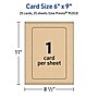 Avery Integrated Cards, 6" x 9", Matte Kraft Brown, 25/Pack (95353)~#|#~38C7A822-72F4-48F0-BA35C80307FDA3A4_sc7