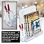 Azar 8.5" x 11" Brochure Holder, Desktop/Countertop, Vertical/Horizontal, Acrylic, Clear, 2/Pack (252387-2PK)~#|#~39512A42-5965-4A6A-8C1E2B45441D6473_sc7