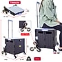 Dbest Stair Climber Quik Cart Swing Lid Four Swivel Wheeled Rolling Crate Teacher Utility, Sky Blue (01-954)~#|#~395BCC9F-938D-4794-9CFA85920B1870FB_sc7