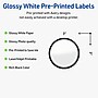 Avery Laser/Inkjet Circle Multipurpose Labels, 3" Dia., White, 60/Pack (S00-DM1)~#|#~397A87F9-2FBF-4E18-A5326F7B90EF6530_sc7