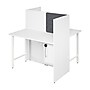 Bush Business Furniture Hustle 48"W 2 Person Back to Back Cubicle Panel Workstation, White (HUS031WH)~#|#~39844420-D452-4744-99724E97DF2BA58D_sc7