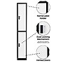 AdirOffice 72"H 2-Tier Black/White Storage Locker (ADI629-202-B-W-DL)~#|#~3990A7DA-31BA-4216-896266FF0C56E47C_sc7