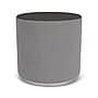 Lesro Bloom Vinyl Round Pouf Ottoman, Patriot Plus Charcoal/Chambray Grey (PF0118.SSV-06PPCL.07CHGY)~#|#~39A733D3-1922-403E-8DB8BE72BD96C529_sc7